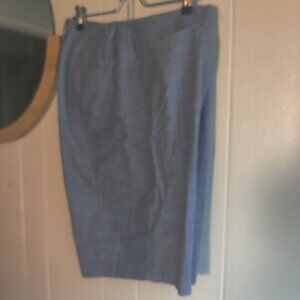 Talbots Perfect Short in Denim Blue, tailored with bias tape, double stitch, 18W